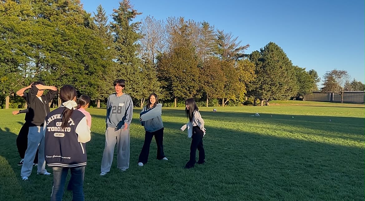 Members playing games on the field
